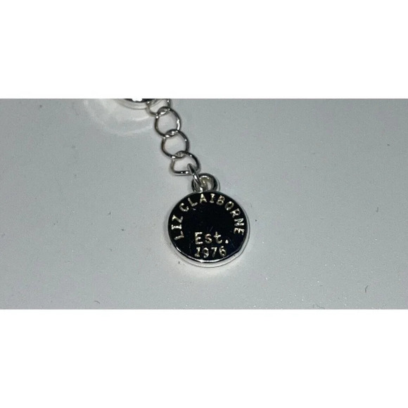 Liz Claiborne LC Silver Tone 5 Ring‎ Necklace Ajustable - Picture 7 of 7